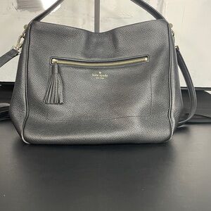 Kate Spade NY Chester Street Black Pebbled Single Handle & Crossbody Strap Hobo